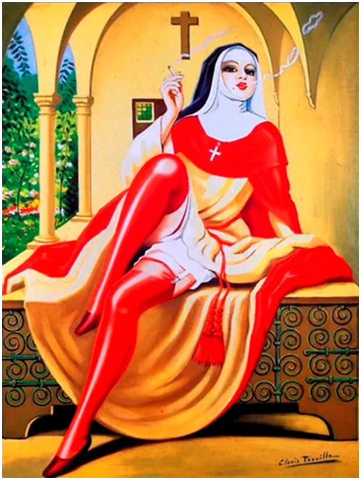 Clovis trouille religiosaa fumando